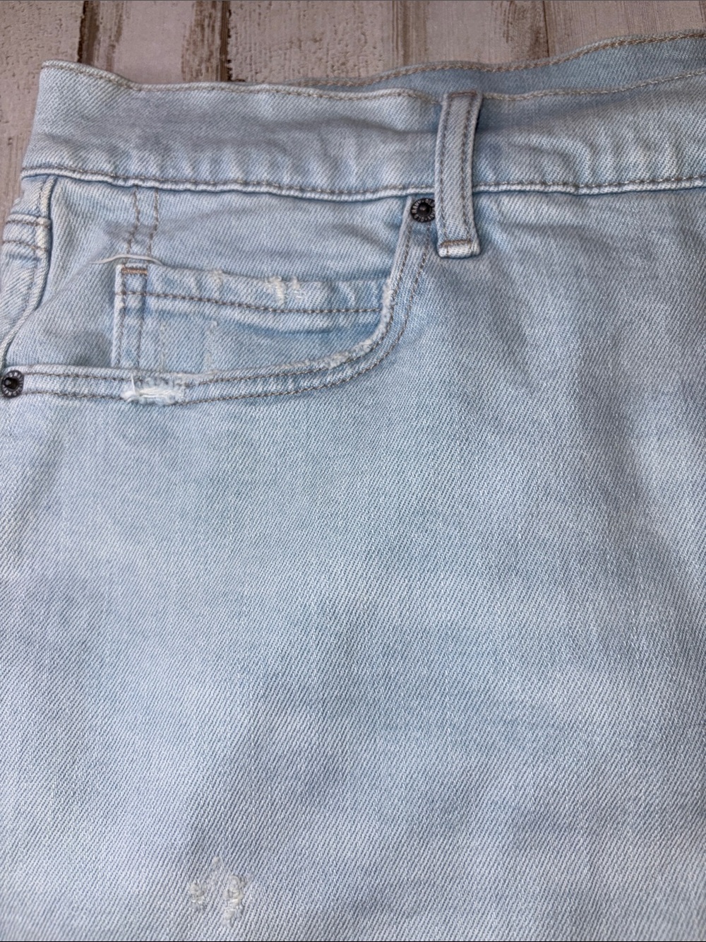 Old Navy Higher High Rise Light Blue Denim Cutoff Shorts-Plus Size 26 NWT! - Picture 10 of 15